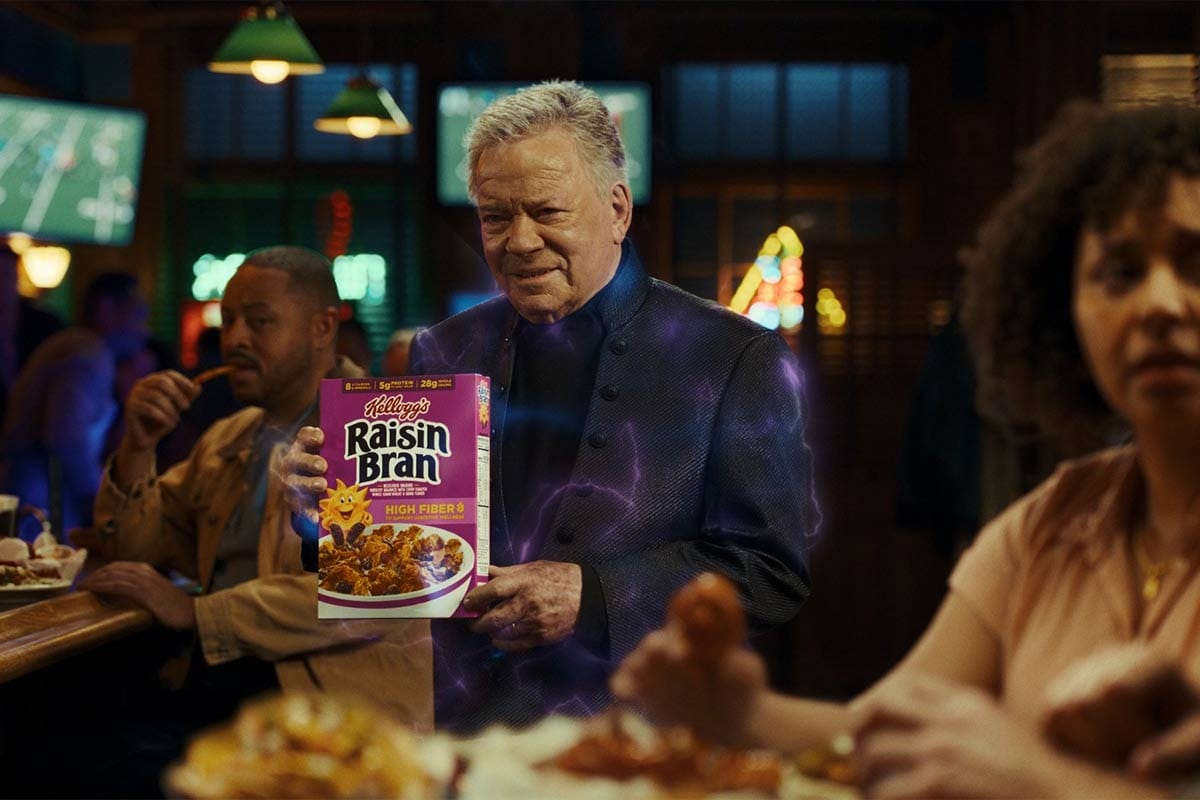"Will Shat" with Park Pictures in the Latest Kellogg's Raisin Bran Spot